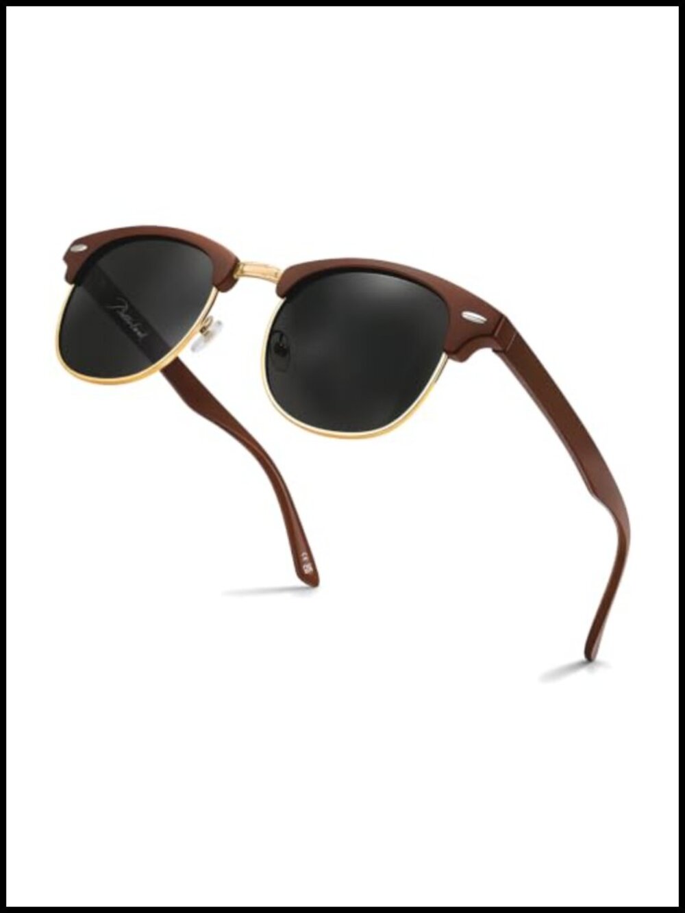 Polarized Sunglasses Semi-Rimless UV400 Unisex 25g Lightweight